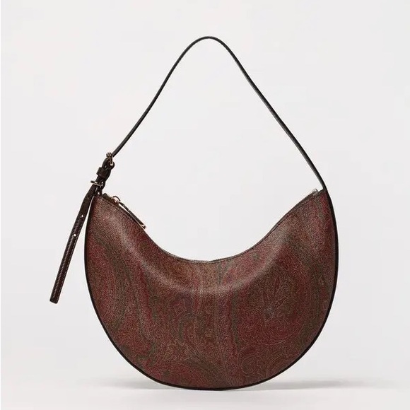 Etro Paisley Crescent Shoulder Bag